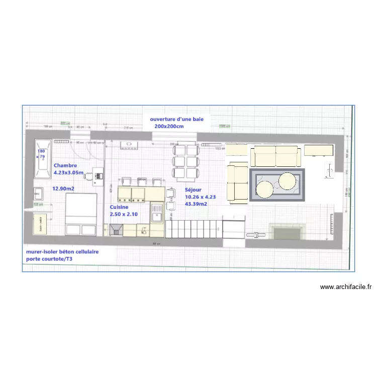 PLAN SEJOUR OUEST CHAMBRE 10 FEVRIER 2022. Plan de 