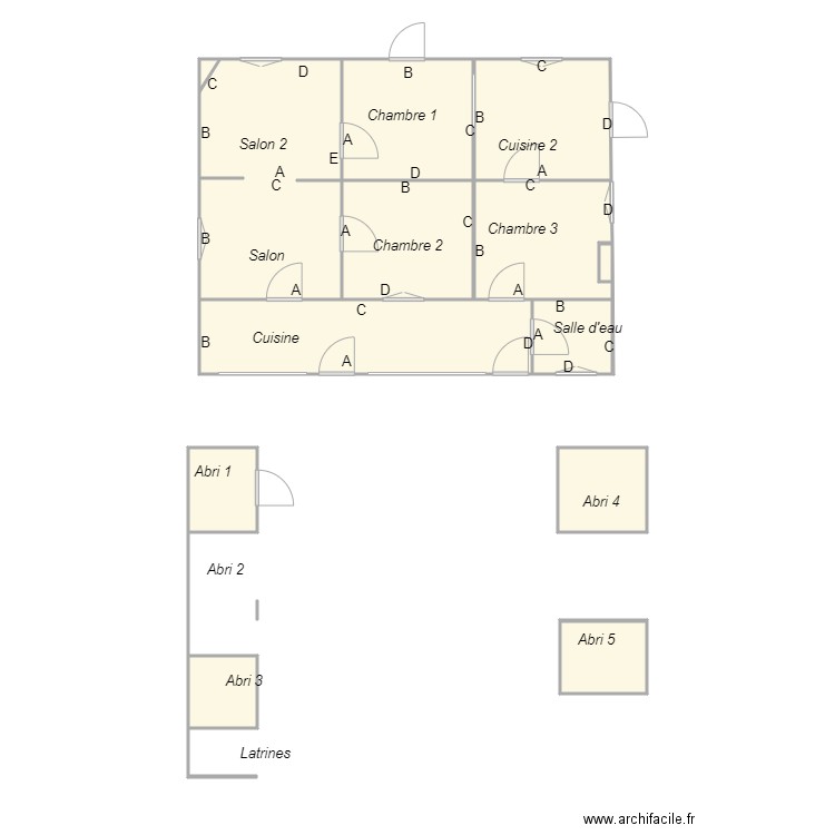 Croquis MILHAS plomb. Plan de 0 pièce et 0 m2