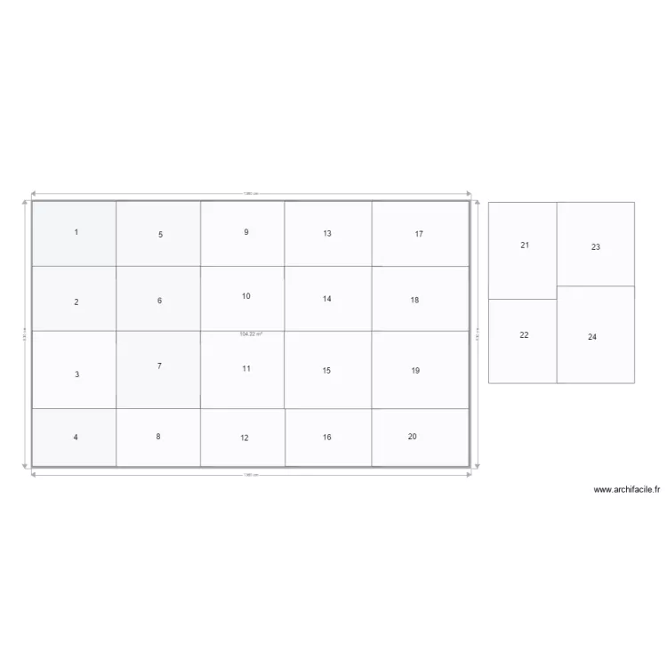 Plan Laurent Trellis dalles Calpinage. Plan de 