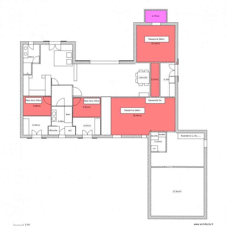 Mezzanines devis. Plan de 0 pièce et 0 m2