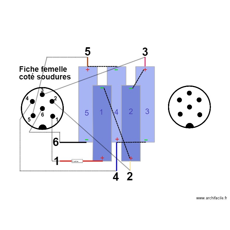 Batterie aspirateur 03. Plan de 5 pièces et 17 m2