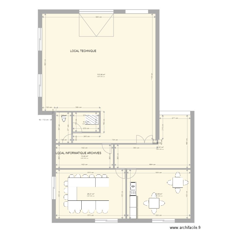 projet bureau RDC. Plan de 0 pièce et 0 m2