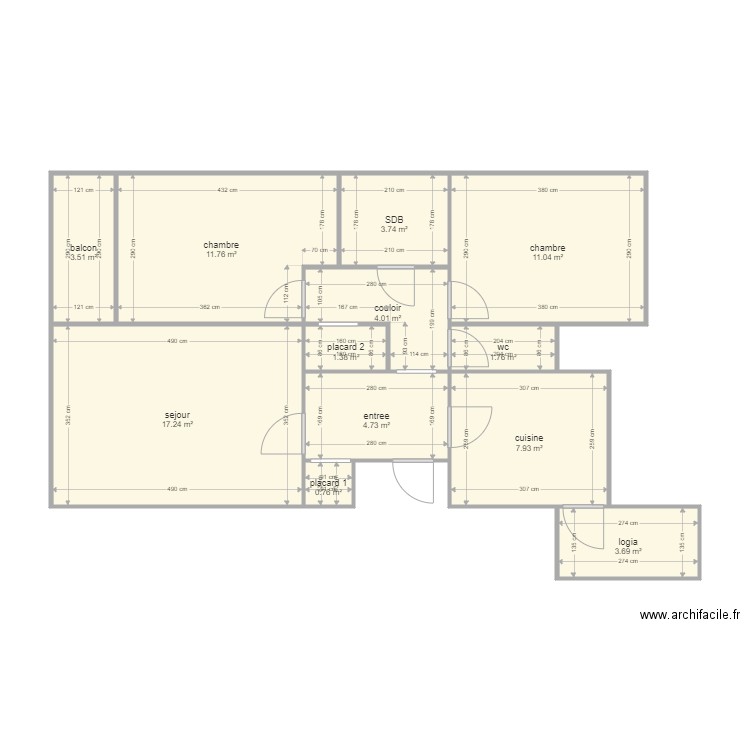 villette. Plan de 0 pièce et 0 m2