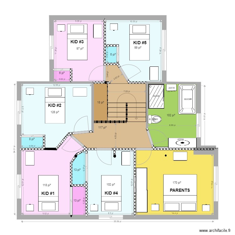 etag2 chablis8. Plan de 0 pièce et 0 m2