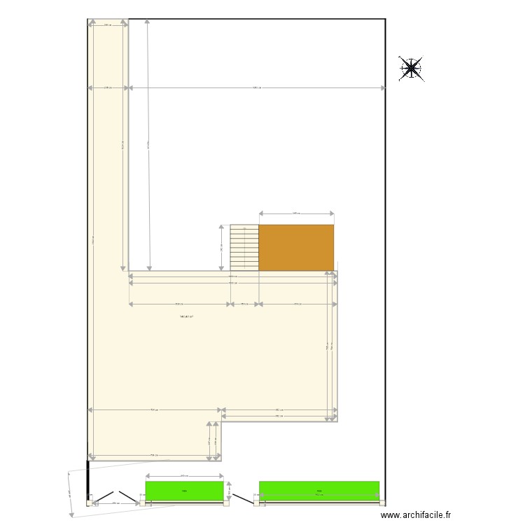 plan de masse avec terrasse ET EXTERIEUR. Plan de 0 pièce et 0 m2
