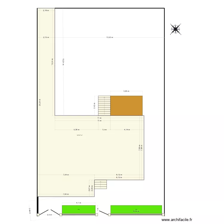 plan de masse avec terrasse ET EXTERIEUR. Plan de 