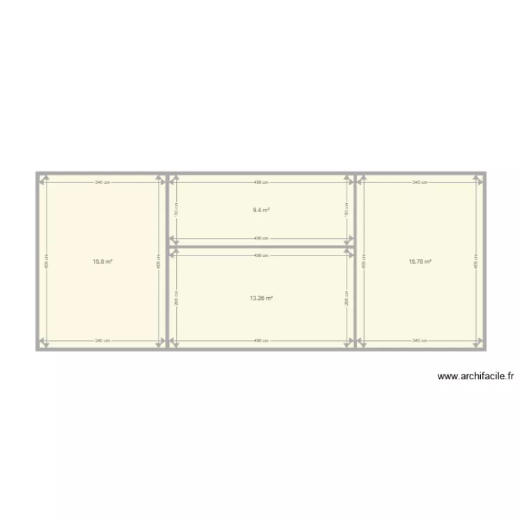 Maison container Etage Fred. Plan de 