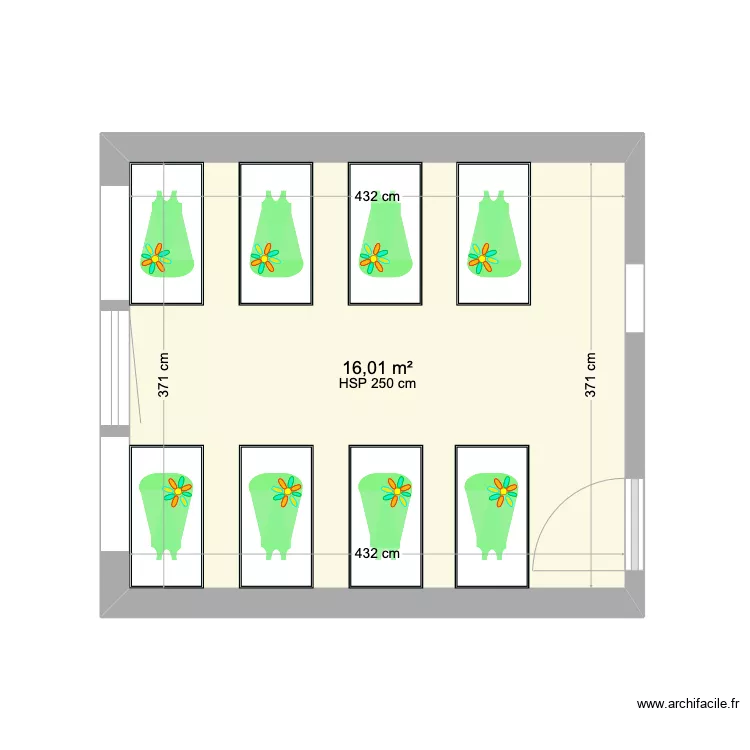 B_Dortoirs grands. Plan de 