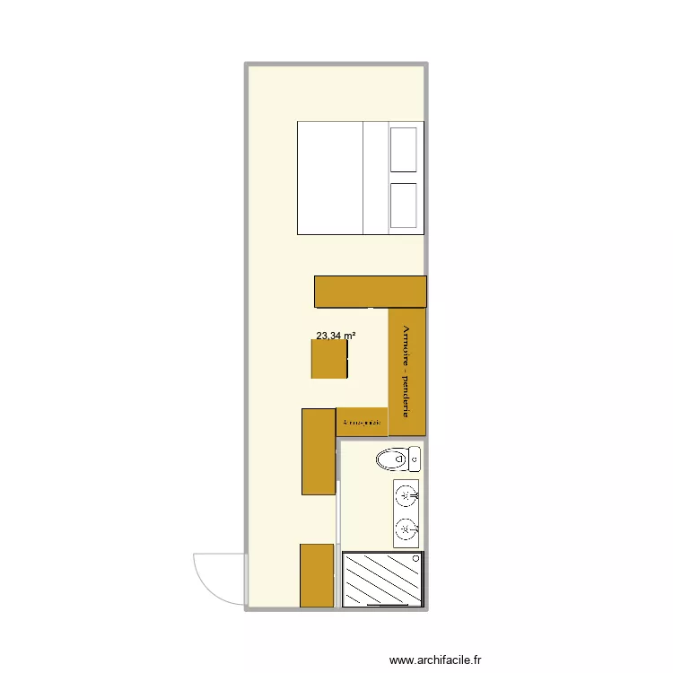 chambre Amel. Plan de 