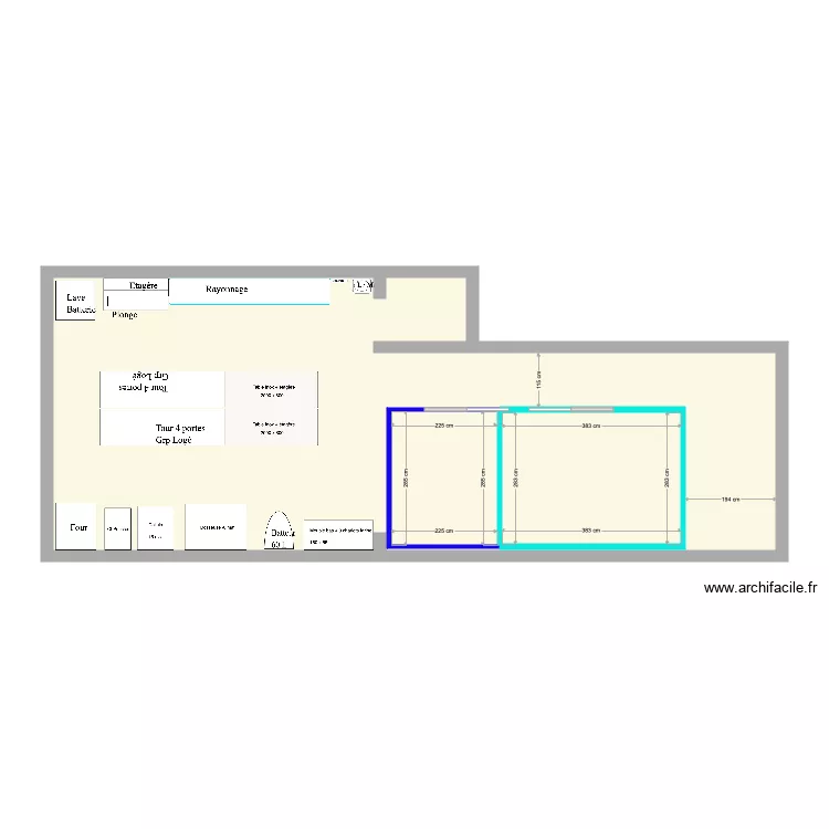Labo p&acirc;tisserie RDC TEDDY. Plan de 
