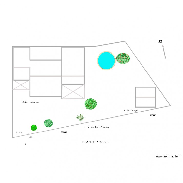 Plan de masse . Plan de 0 pièce et 0 m2