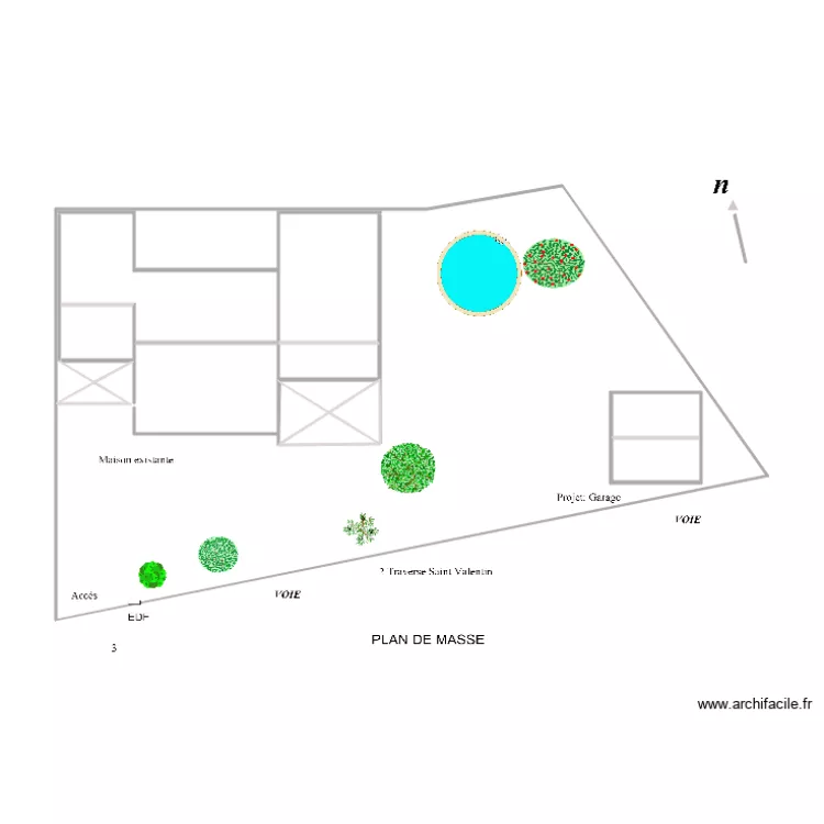 Plan de masse . Plan de 