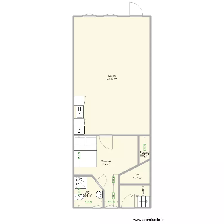 RDC Bligny 1. Plan de 