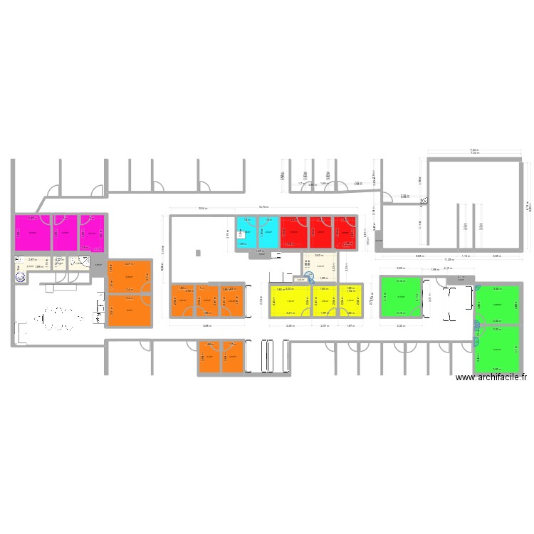 cab halles def2. Plan de 30 pièces et 152 m2
