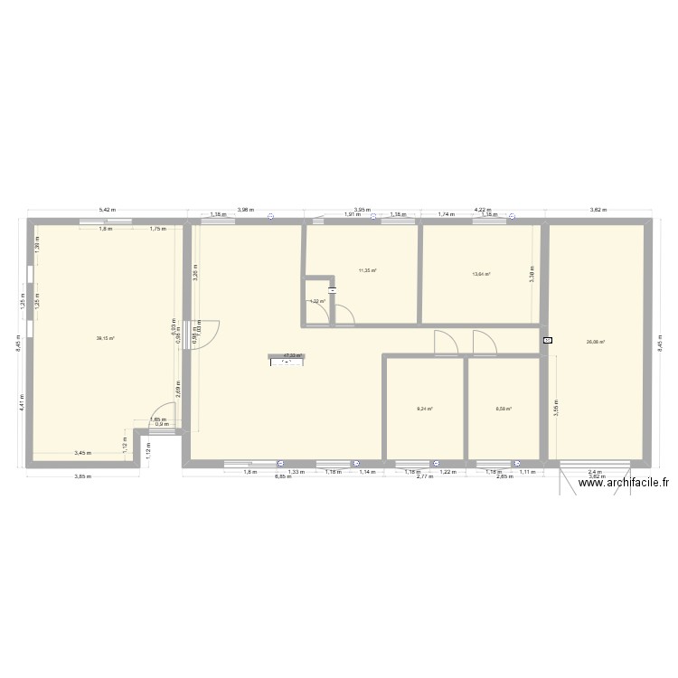 maison 1. Plan de 8 pièces et 157 m2