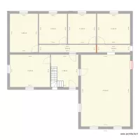 cavee leveque pln de masse rez de chauss&eacute;e projections 2 eme