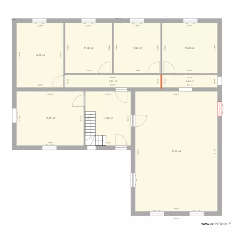cavee leveque pln de masse rez de chauss&eacute;e projections 2 eme. Plan de 