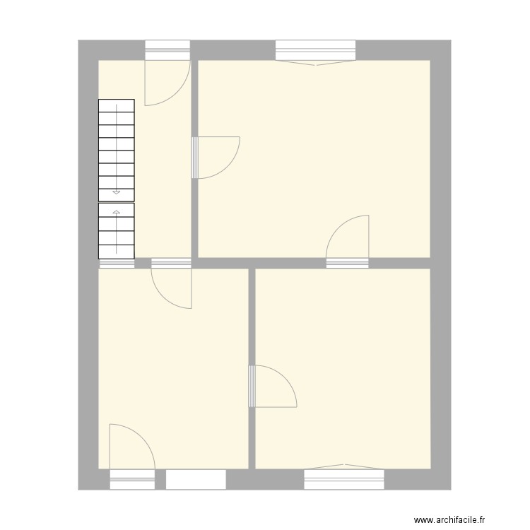 maison a Onoz rez VIERGE. Plan de 4 pièces et 51 m2