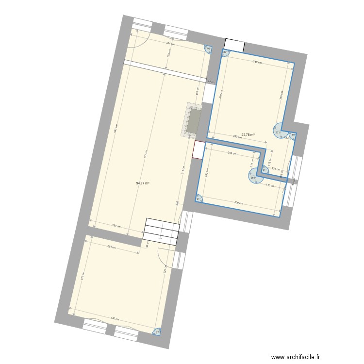 Cloisons. Plan de 0 pièce et 0 m2