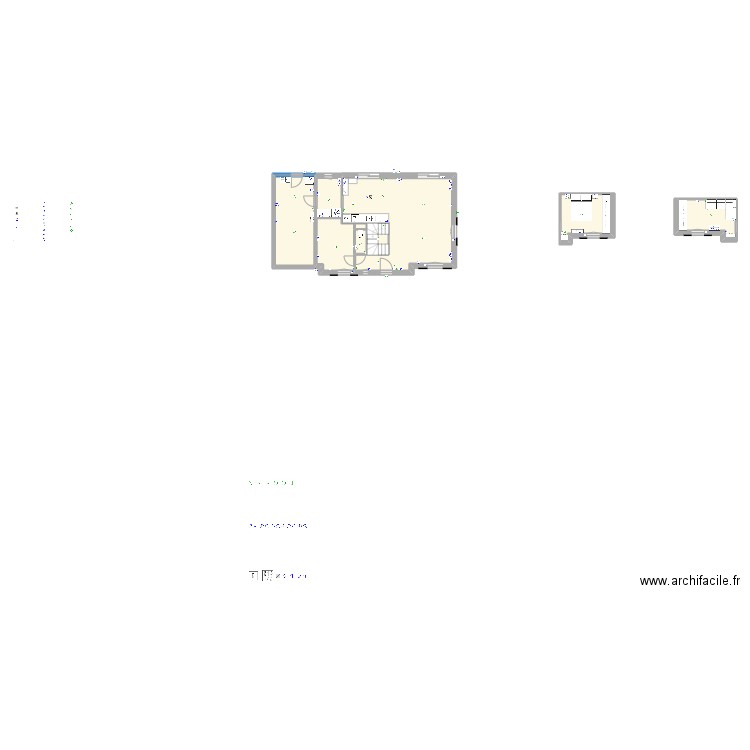 CHAMBRES. Plan de 9 pièces et 105 m2