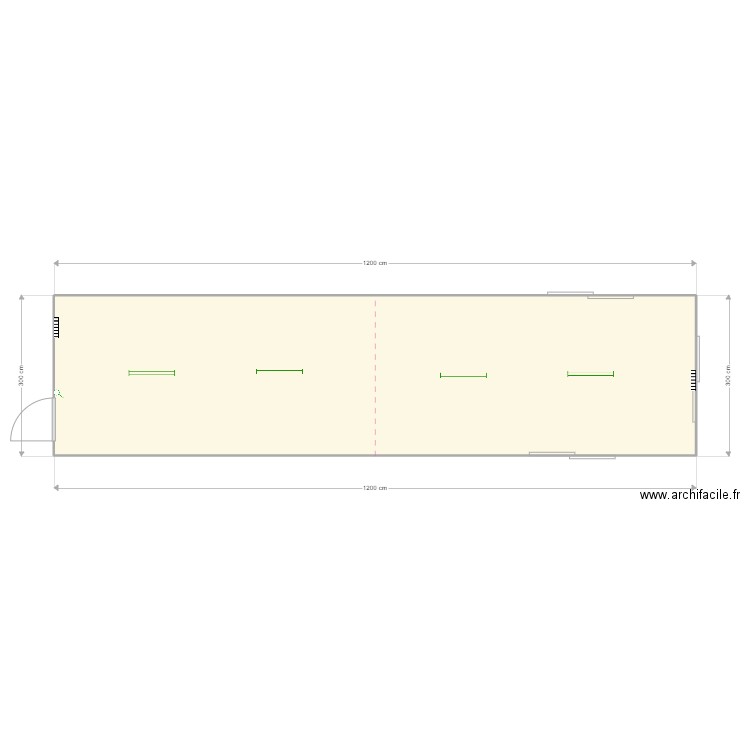 Jeunesse de Perbais. Plan de 1 pièce et 36 m2