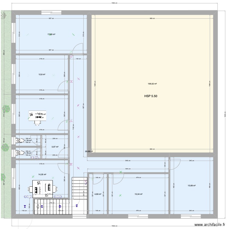 stockage2. Plan de 21 pièces et 471 m2