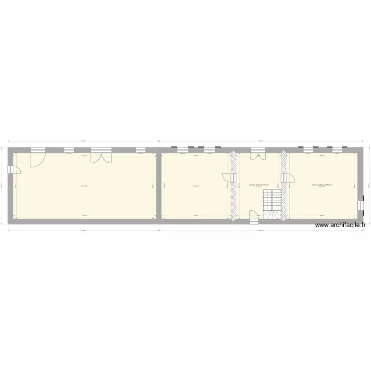 Ancienne maison &agrave; r&eacute;nover rdc &eacute;curie. Plan de 