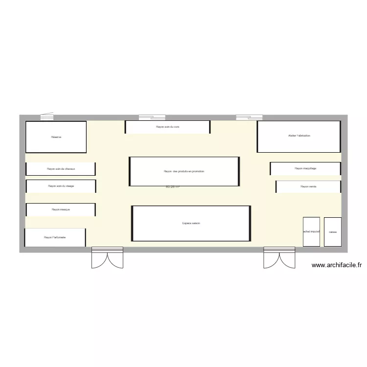 MAGASIN Cosmétique. Plan de MAGASIN Cosmétique. Plan de