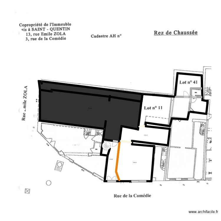 Projet agrandissement. Plan de 4 pièces et 157 m2