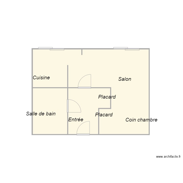 Croquis_CASTILLANO. Plan de 3 pièces et 15 m2