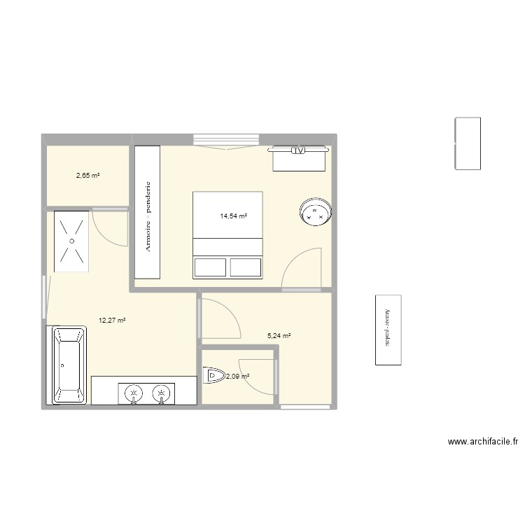Espace nuit Henri. Plan de 0 pièce et 0 m2