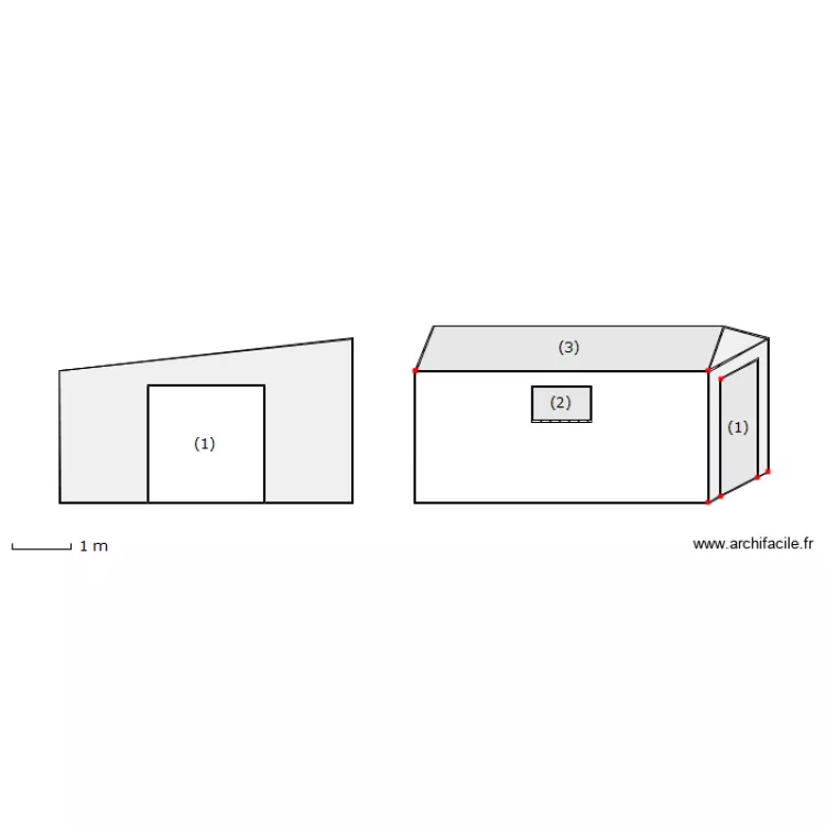 Abri de Jardin. Plan de 