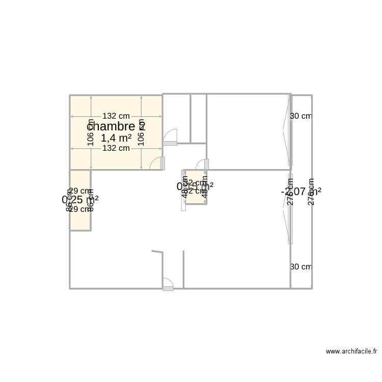 199500. Plan de 4 pièces et 3 m2