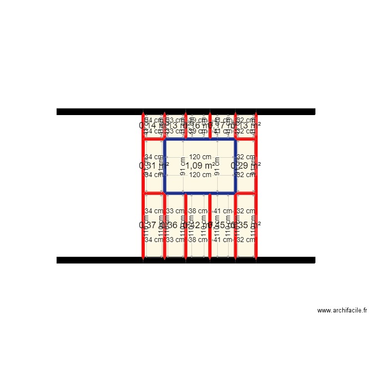 viry. Plan de 13 pièces et 4 m2