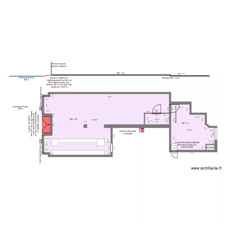 SARL FIRST COFFEE AVANT AMENAGEMENTS. Plan de 