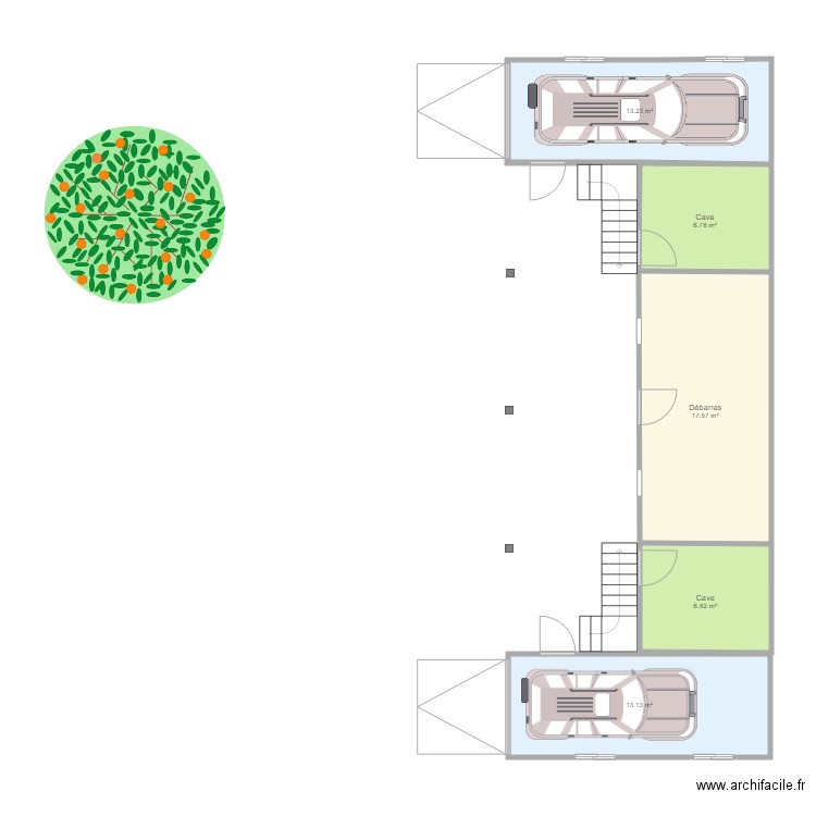 Garage. Plan de 0 pièce et 0 m2