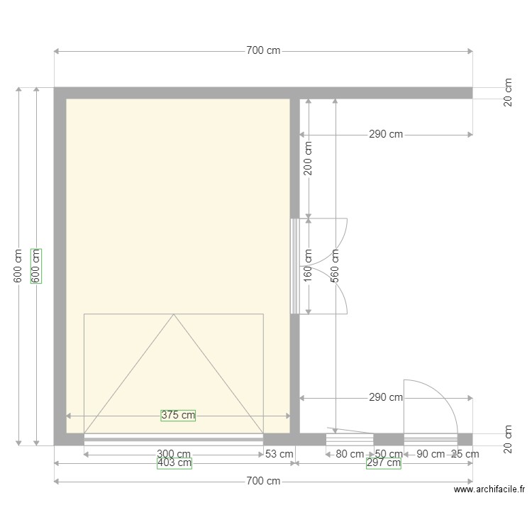 cotation garage. Plan de 0 pièce et 0 m2