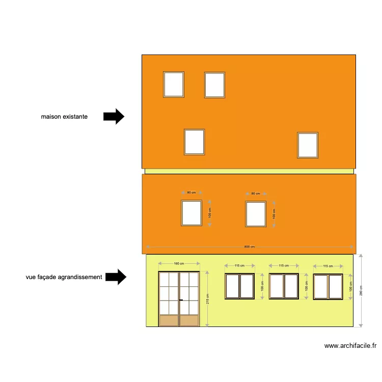 facade . Plan de 