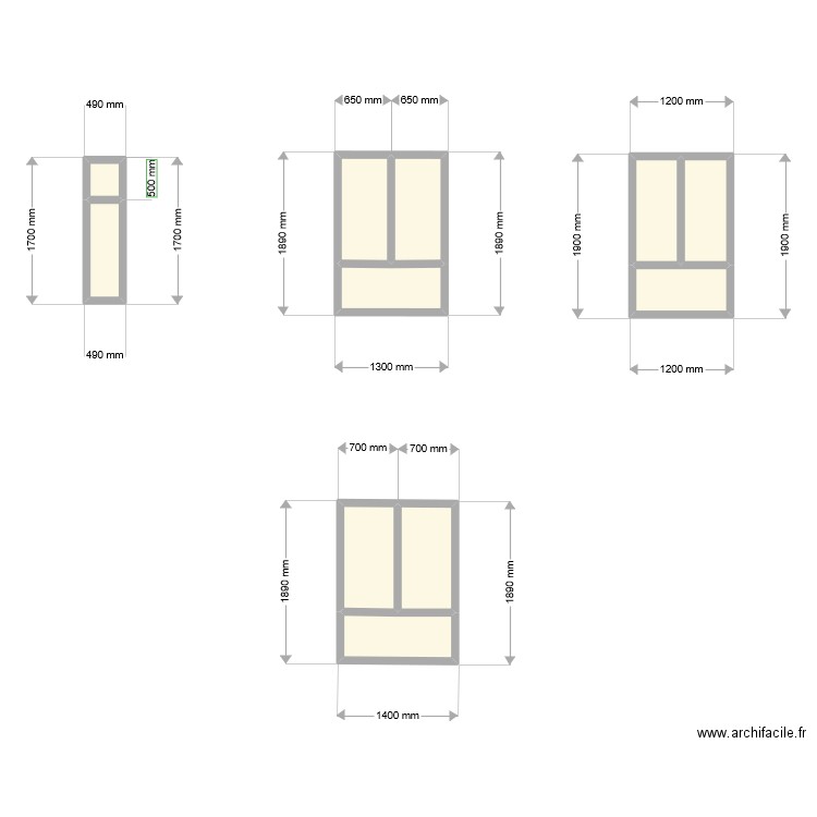 enetre R+1. Plan de 11 pièces et 6 m2