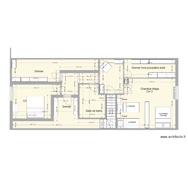 Ch etage Wa2. Plan de 0 pièce et 0 m2