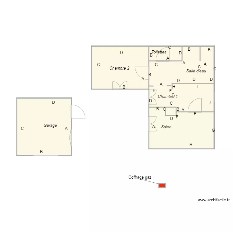 Croquis MILLET2. Plan de 