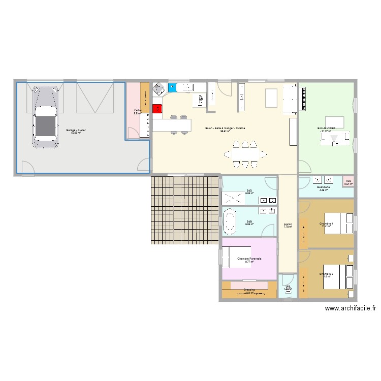 MAISON L nouveau 3 CHAMBRES 2 garages. Plan de 0 pièce et 0 m2