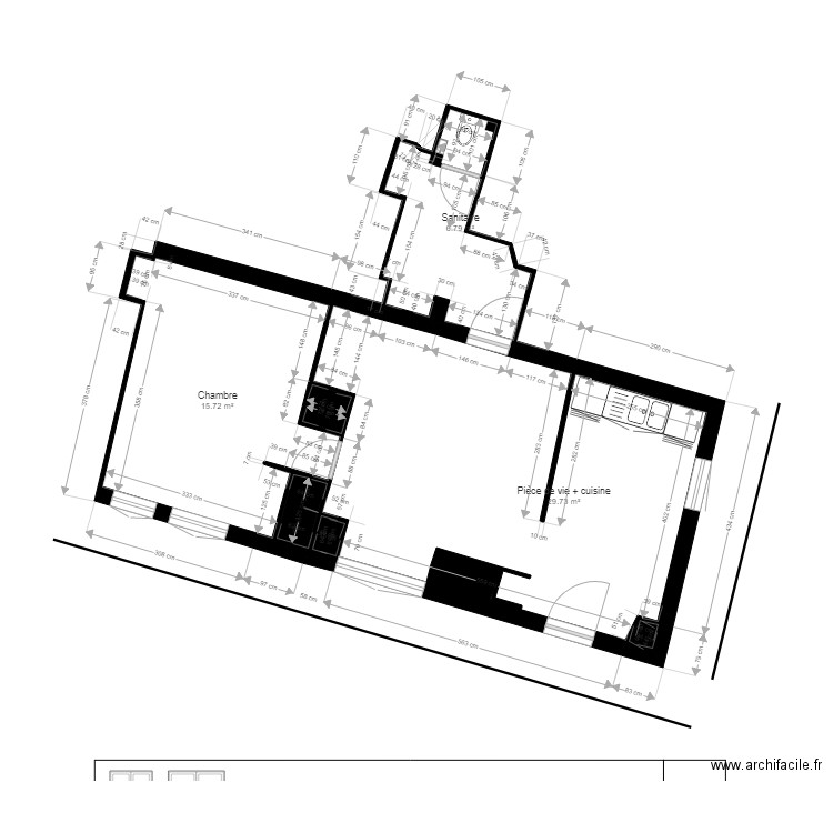 plan de masse existant Audrey. Plan de 0 pièce et 0 m2