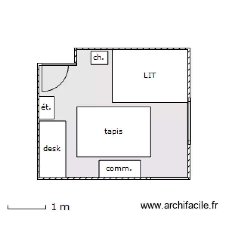 chambre 1. Plan de 