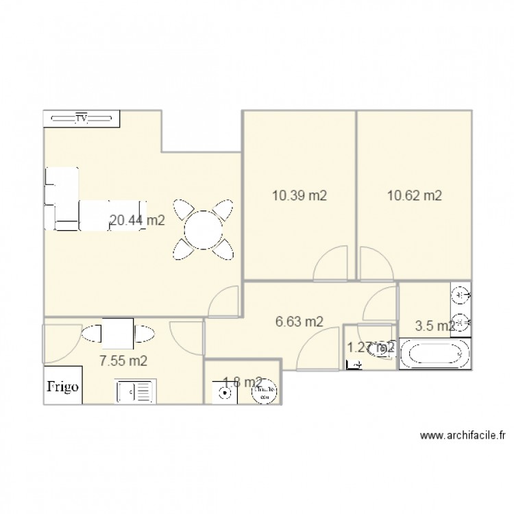 T3 verdun. Plan de 0 pièce et 0 m2