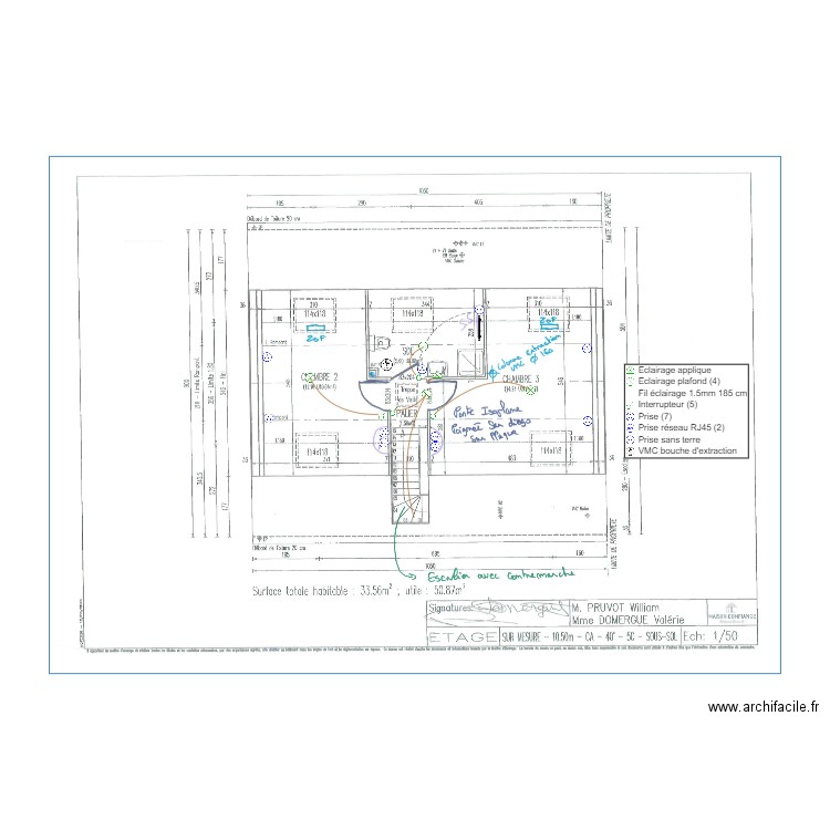 DOMERGUE ETAGE ELEC. Plan de 0 pièce et 0 m2