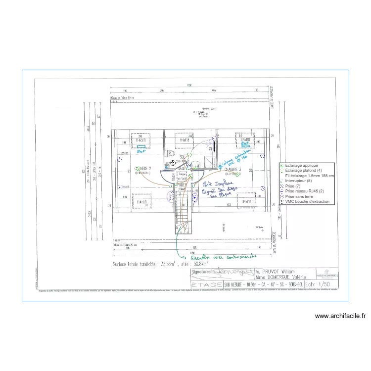 DOMERGUE ETAGE ELEC. Plan de 