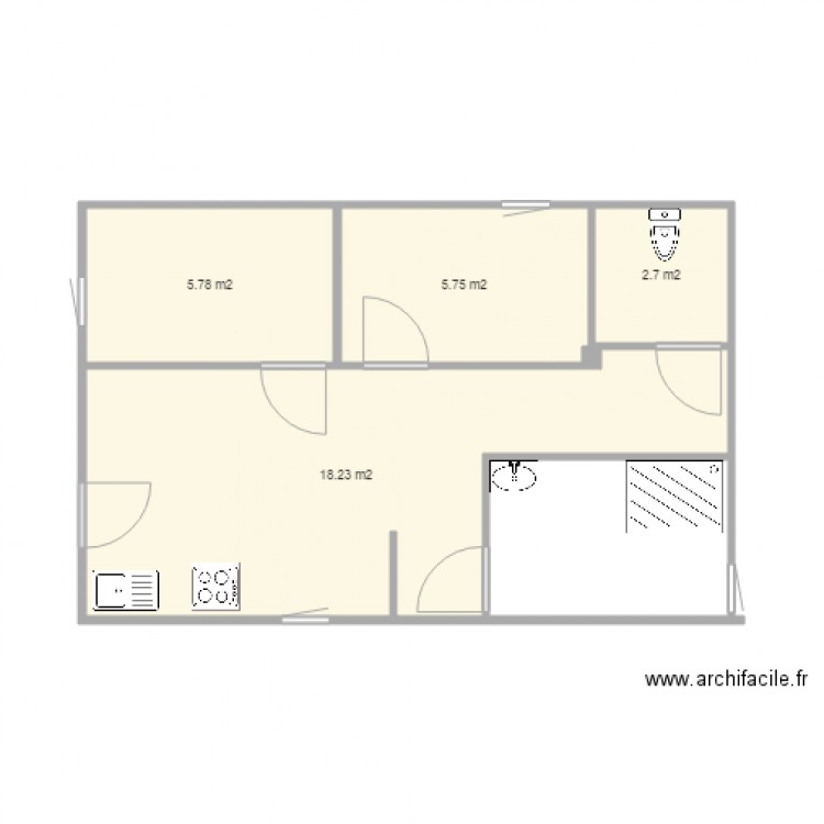 bungalow1. Plan de 0 pièce et 0 m2