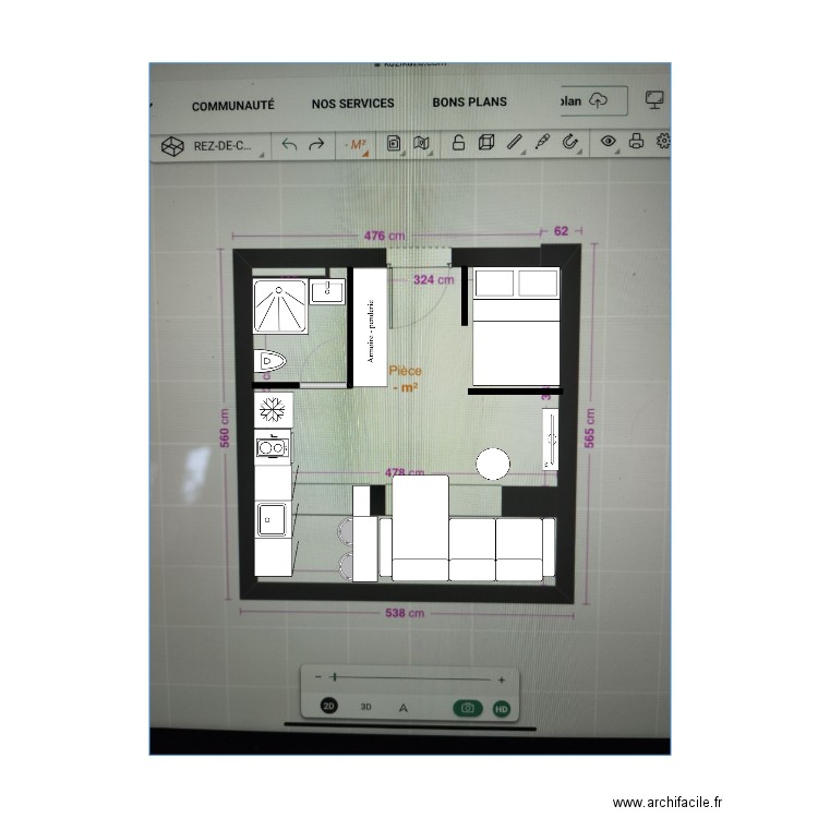 Studio Samos 3. Plan de 0 pièce et 0 m2