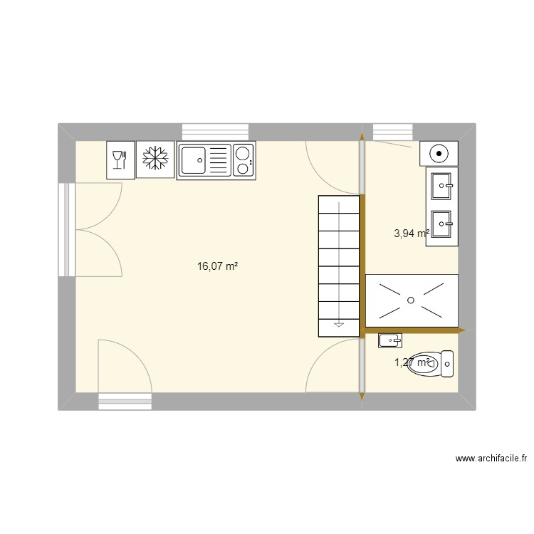 Essai_11Juil22. Plan de 4 pièces et 43 m2